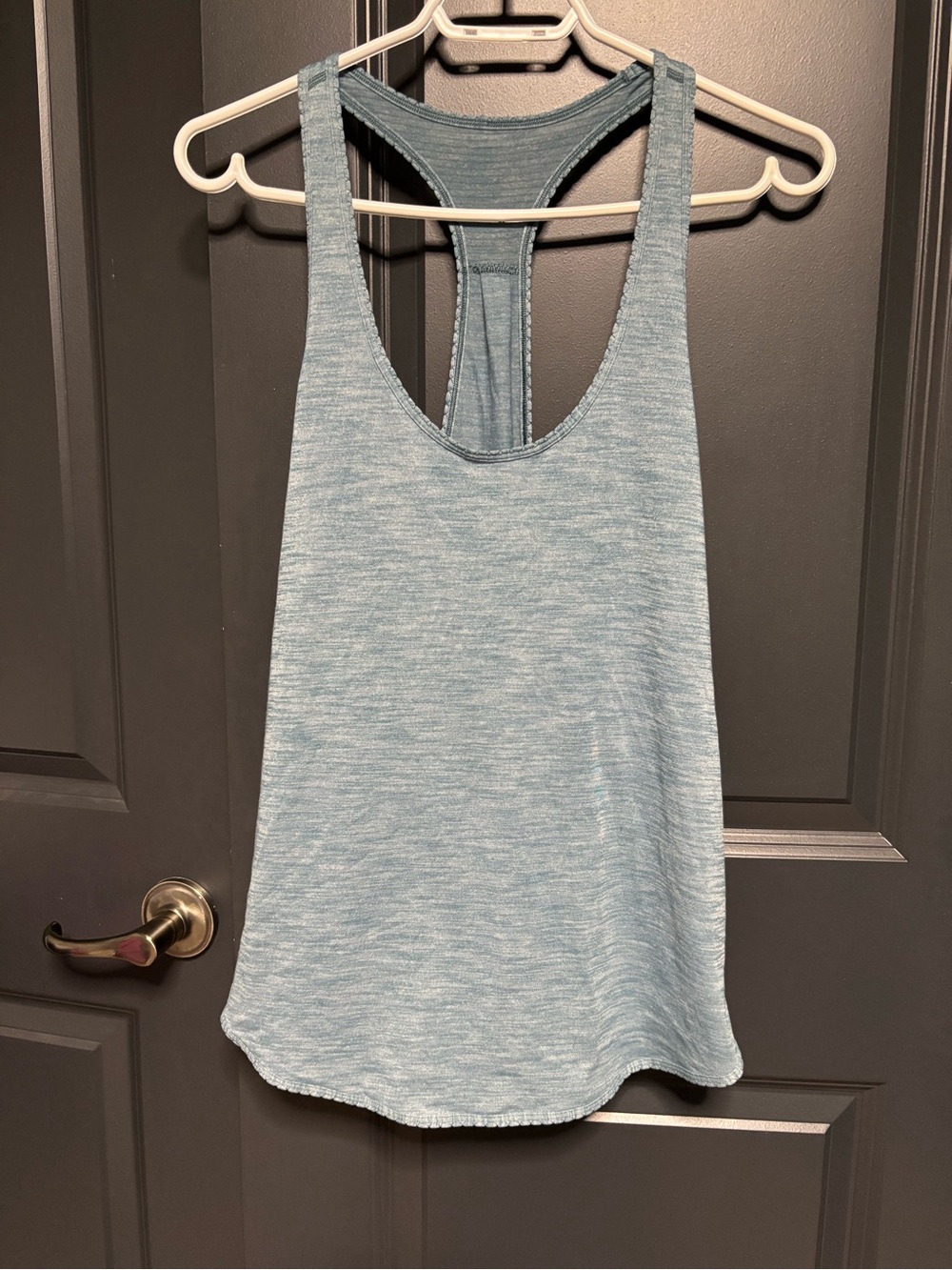 lululemon athletica Heathered Light Blue Racerback Tank